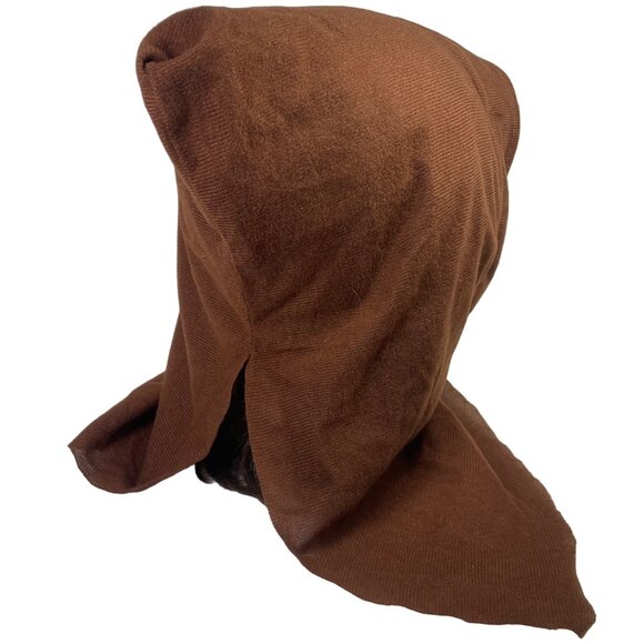 Halloween Skull Mask With Brown Hood Full Face Cover Adult Size - Picture 6 of 8